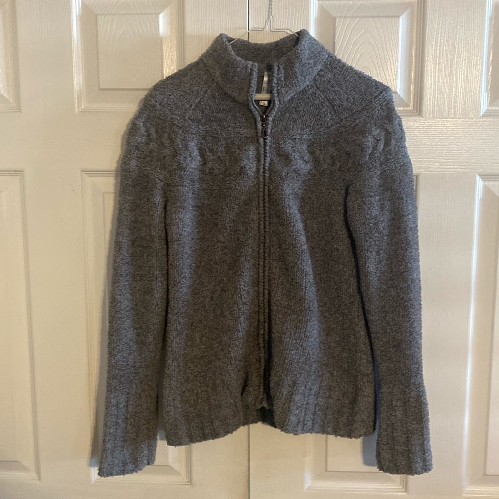 Sweater-Jacket, Gray, Size M